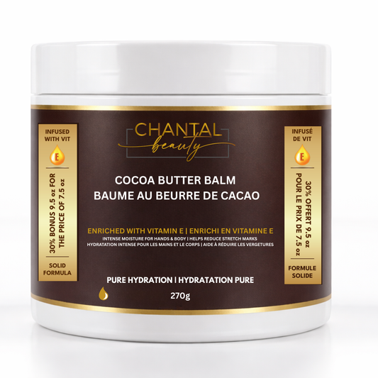 Cocoa Butter Balm with Vitamin E. Hydra Cocoa Collection.